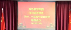 青岛演艺集团召开学习宣传贯彻党的二十届四中全会精神专题会议